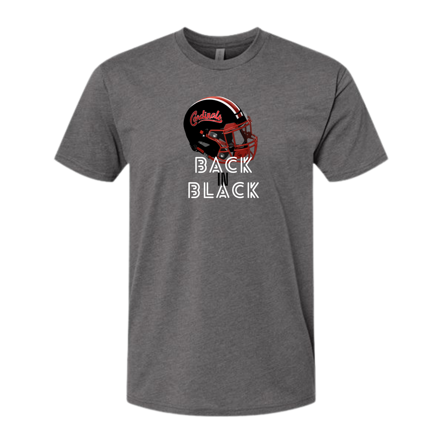 St. Joseph Benton Cardinals Back in Black football Tshirts