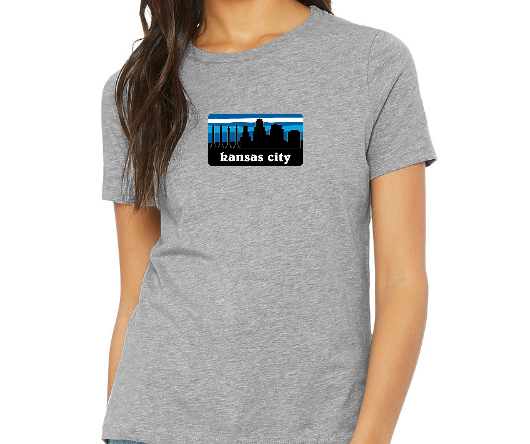 Kansas City Cityscape shirt, Blue & White