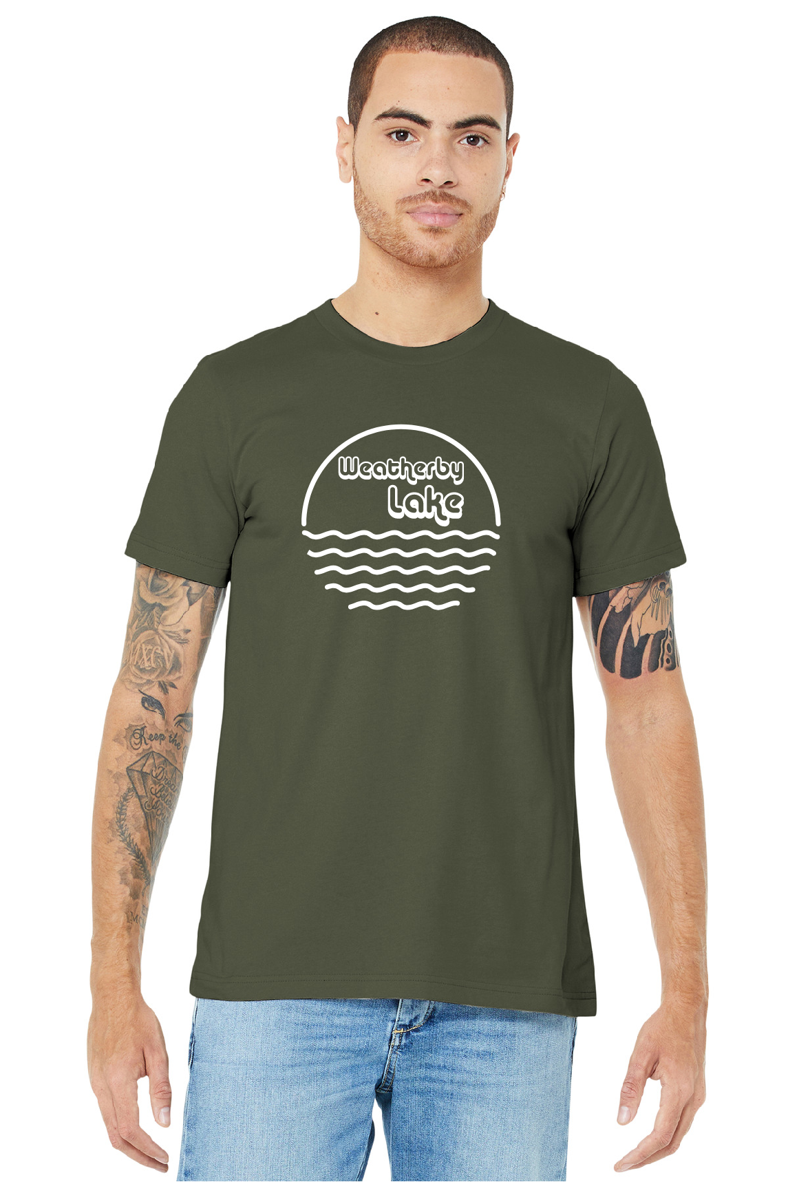 Weatherby Lake, Retro Water & Sun, short sleeve t-shirt